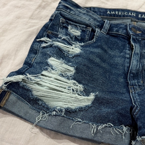 American Eagle Outfitters Distressed Denim Shorts - Blue - Picture 5 of 6